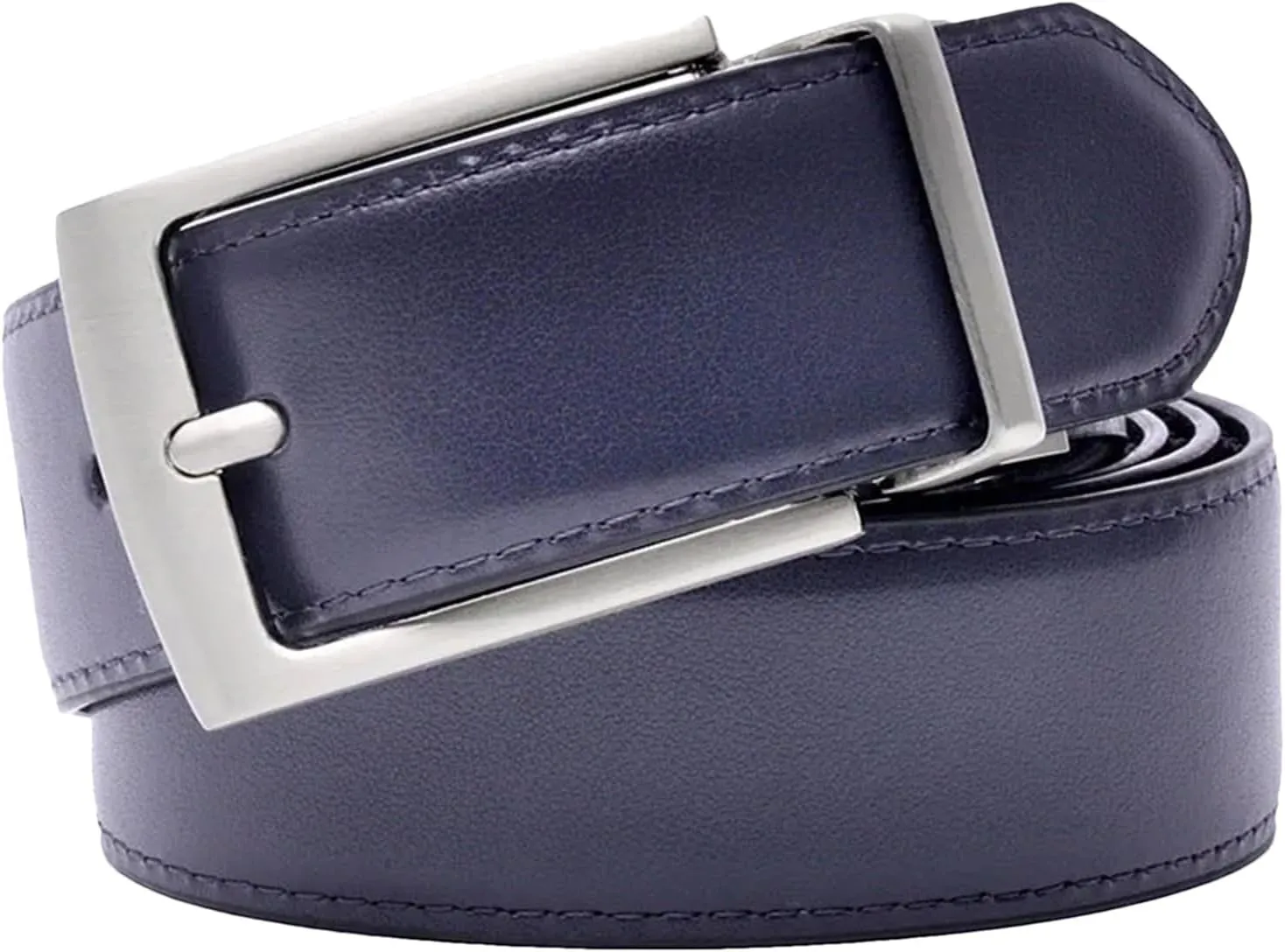 Dcvmvmn Men Dress And Casual With Adjustable Reversible Buckle Belts Genuine Leather Strap Belts
