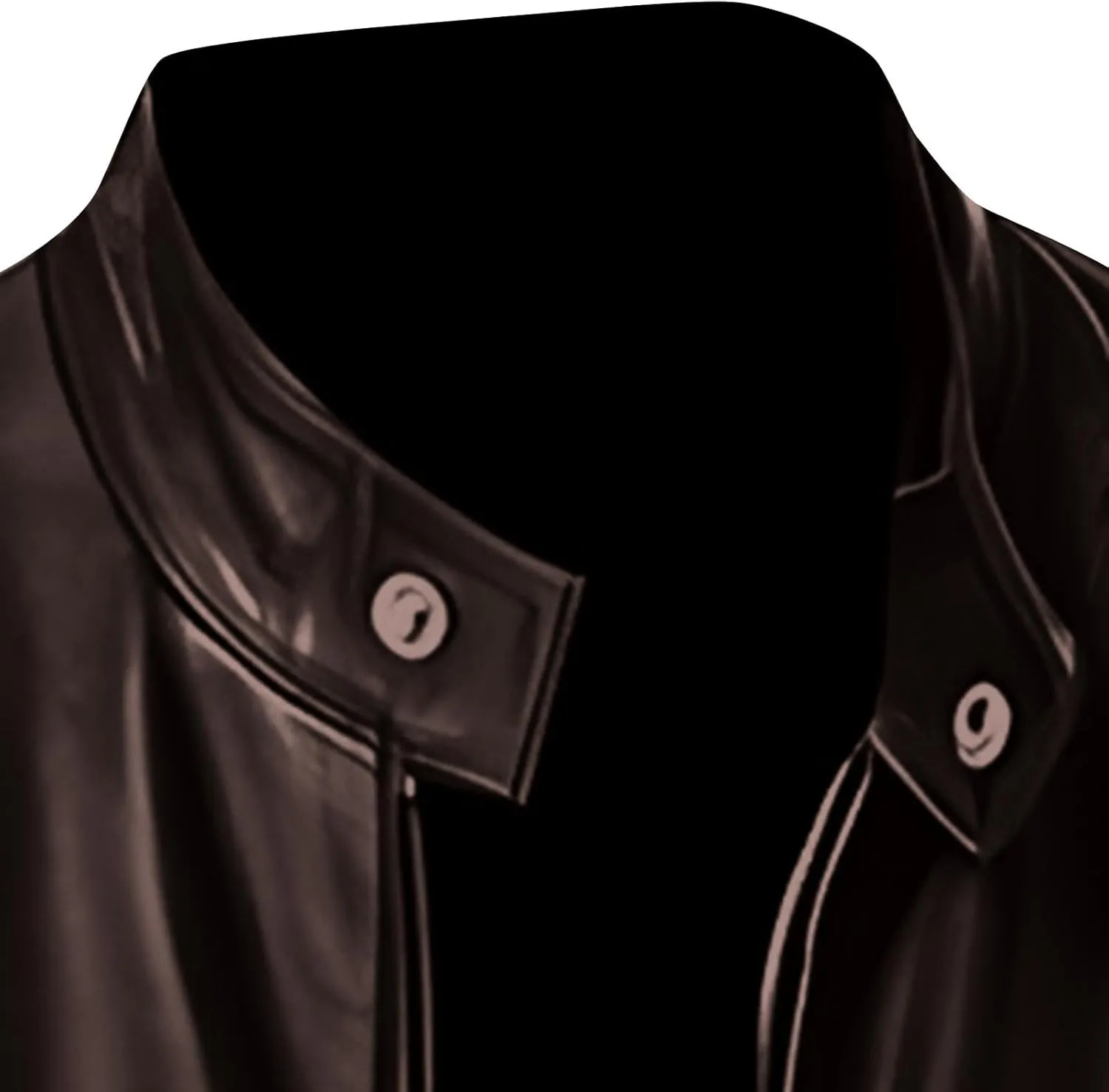 Dgoopd Mens Leather Jacket Stand Collar Moto Jacket Zip up Biker Jacket Vintage Motorcycle Jacket Casual Faux Leather Jacket