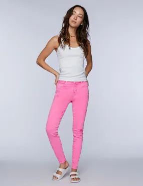 Distress Mid-rise Skinny Jeans