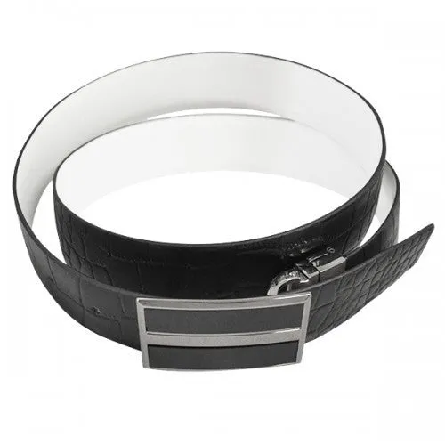DYLAN - Mens Black Genuine Leather Reversible Belt