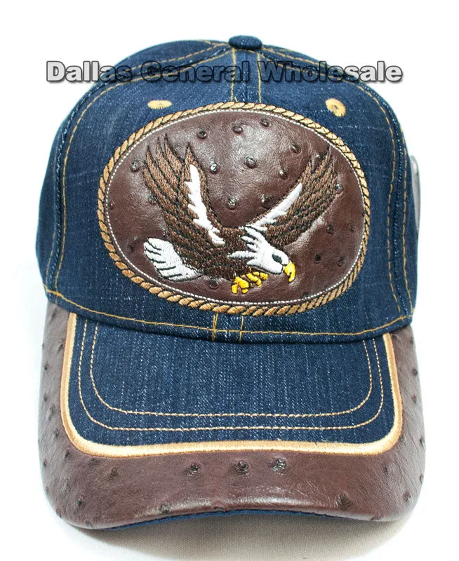 Eagle Design Fashion Jeans Caps Wholesale