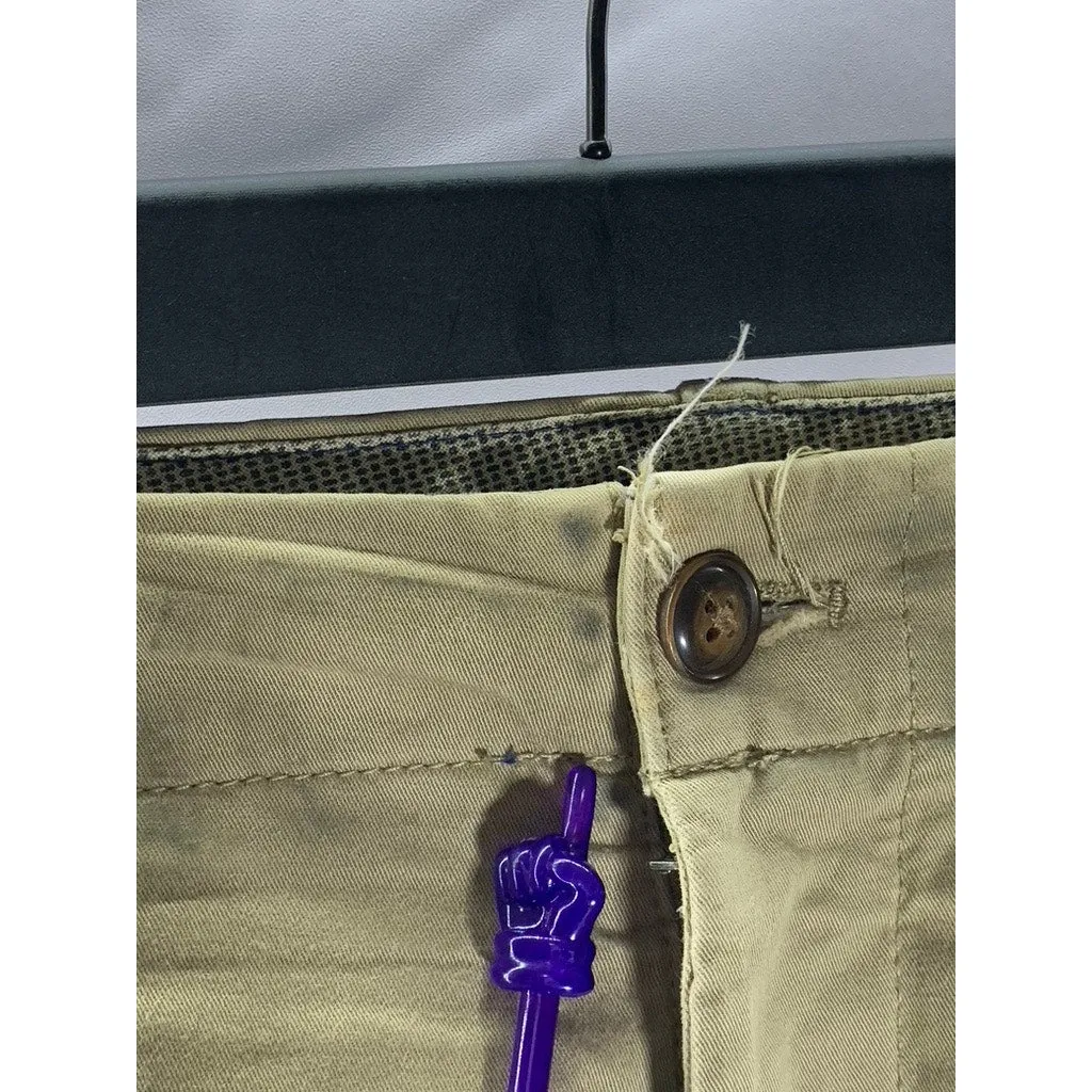 EXPRESS Men's Tan Classic-Fit Stretch Chino Shorts SZ 33