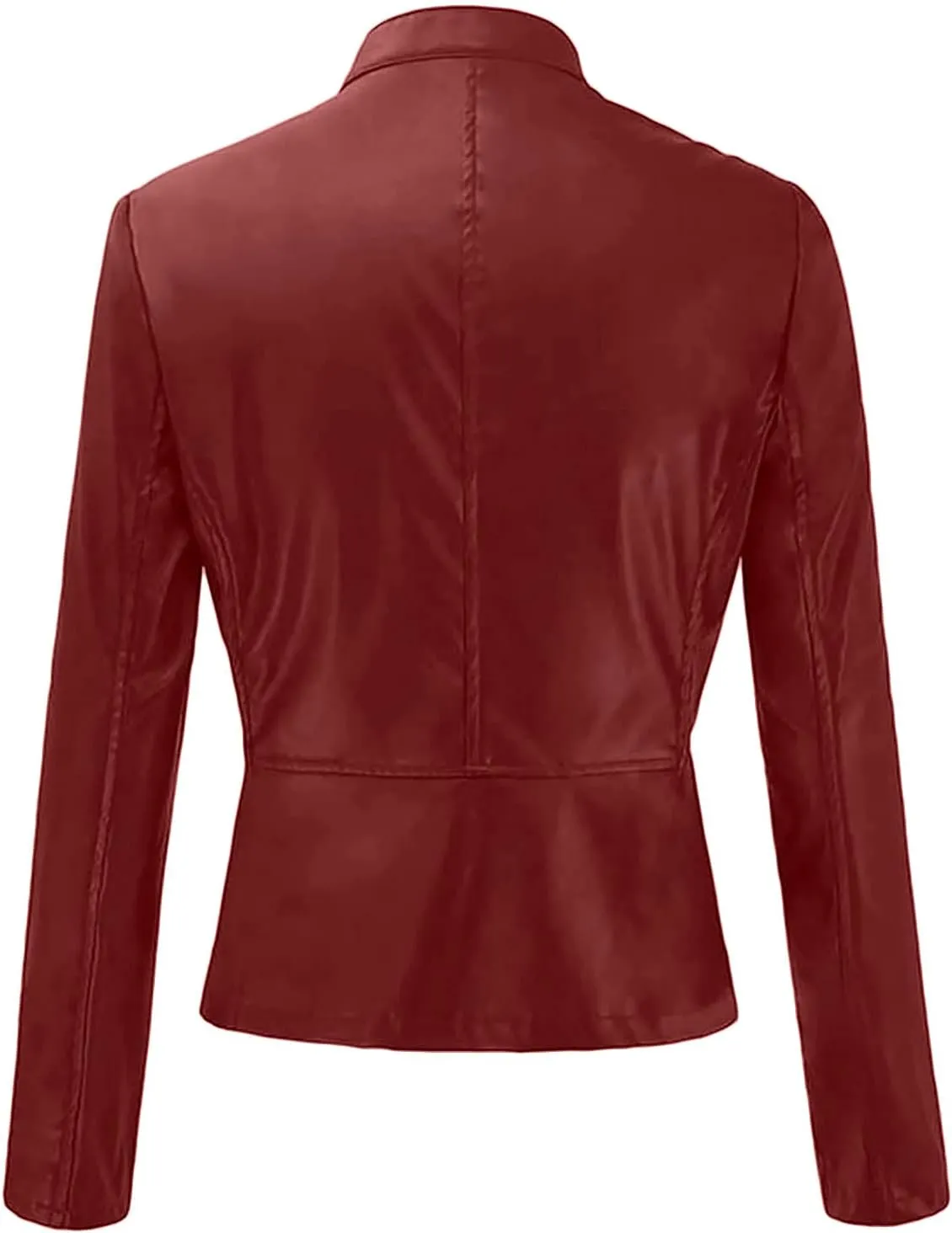 Faux Leather Jacket Women Trendy Going out Outfits Motorcycle PU Bomber Jackets Fall Trendy Zip up Cropped Coats