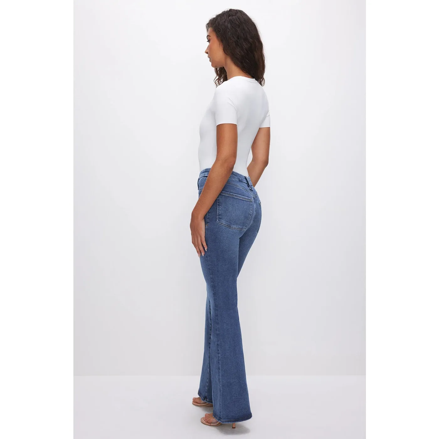 GA Power Stretch Mid Blue Flare Jeans