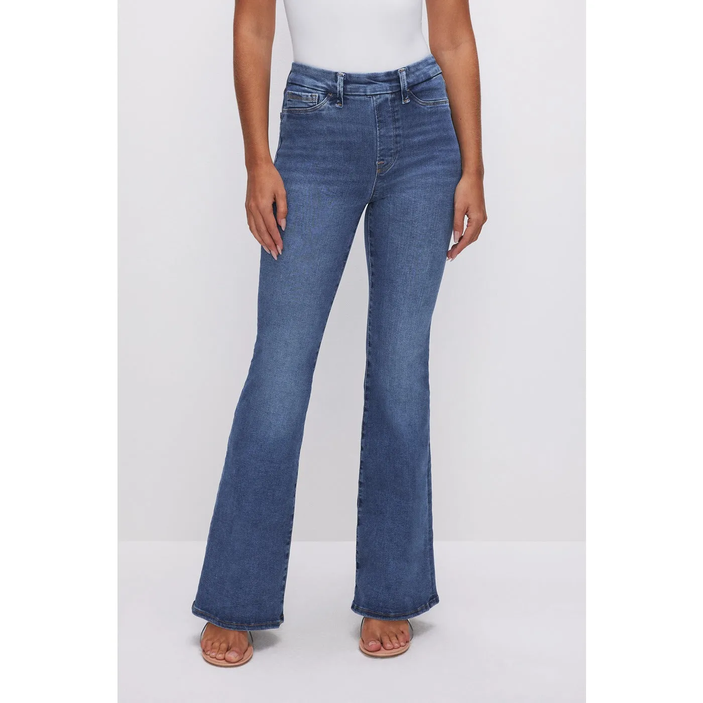 GA Power Stretch Mid Blue Flare Jeans