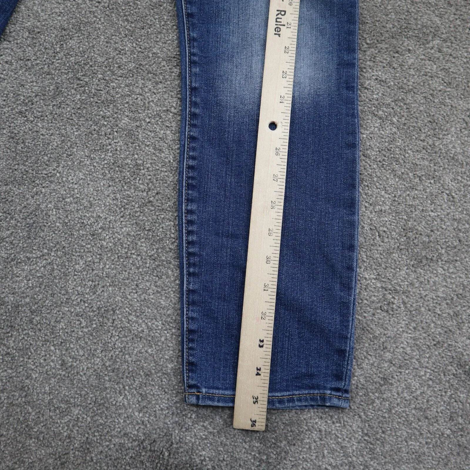 Gap 1969 Womens Always Skinny Jeans Mid Rise Flat Front Pockets Blue Size 29S
