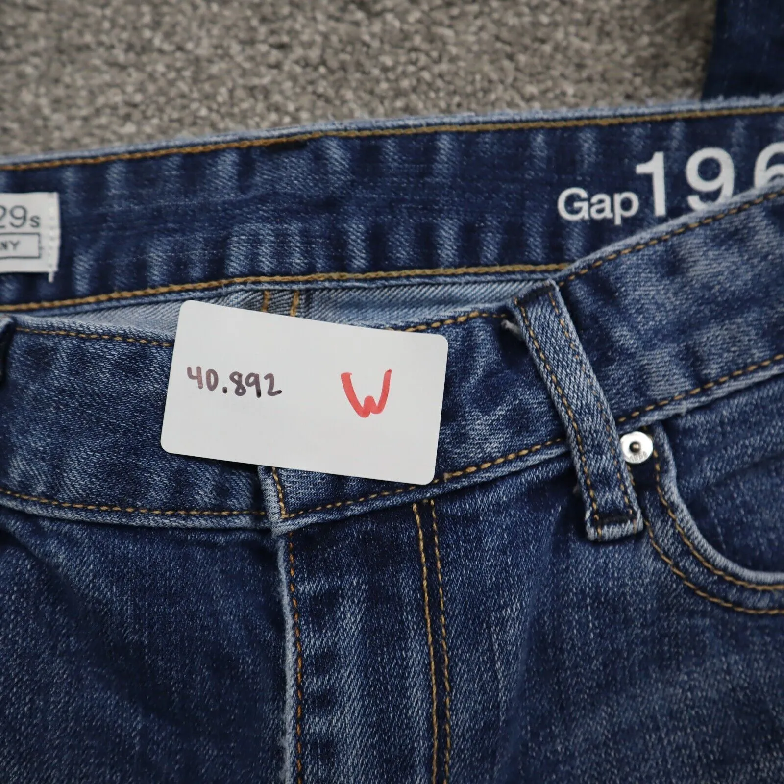 Gap 1969 Womens Always Skinny Jeans Mid Rise Flat Front Pockets Blue Size 29S