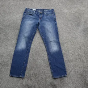 Gap 1969 Womens Always Skinny Jeans Mid Rise Flat Front Pockets Blue Size 29S