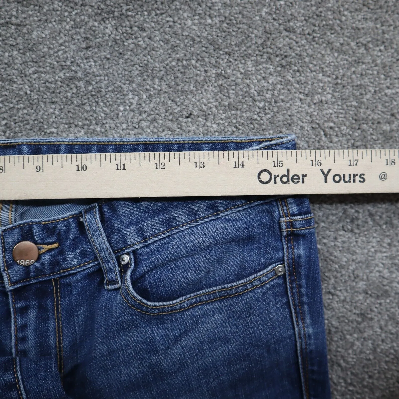 Gap 1969 Womens Always Skinny Jeans Mid Rise Flat Front Pockets Blue Size 29S