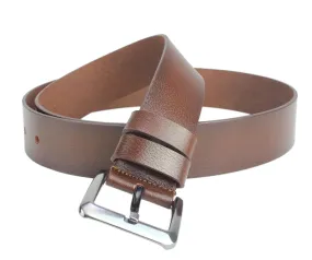 Genuine Leather Belts for Men Heavy Duty 1.57 Inch Wide 4cm Everyday Casual Belt Buffalo Brown (49 inches / 125 cm)
