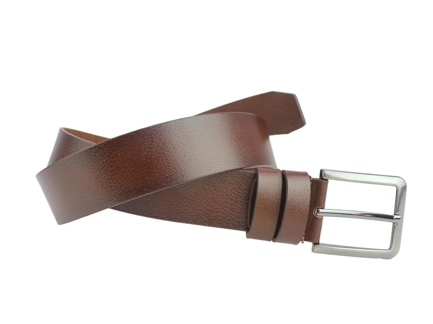Genuine Leather Belts for Men Heavy Duty 1.57 Inch Wide 4cm Everyday Casual Belt Buffalo Brown (49 inches / 125 cm)