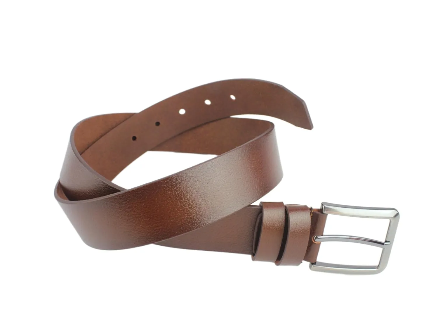 Genuine Leather Belts for Men Heavy Duty 1.57 Inch Wide 4cm Everyday Casual Belt Buffalo Brown (49 inches / 125 cm)