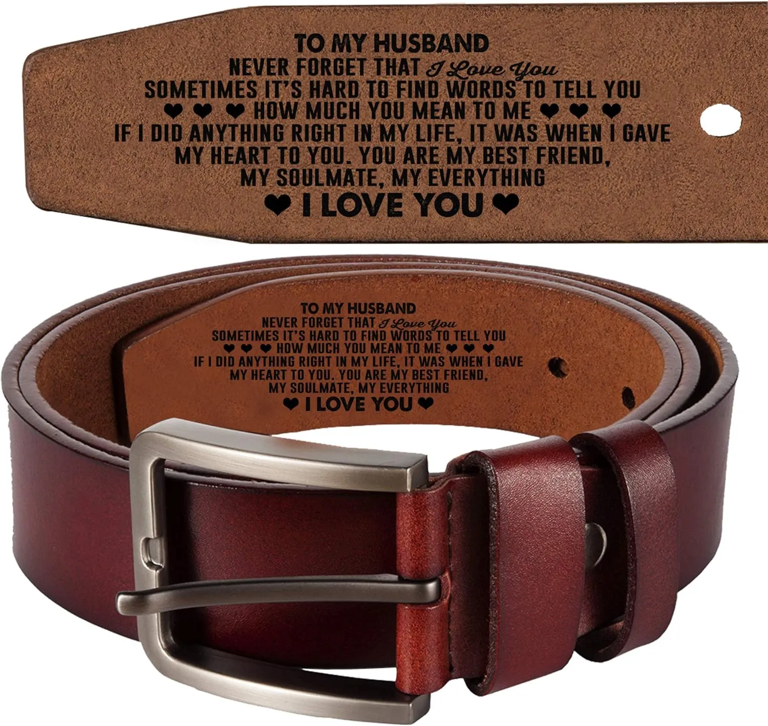 Genuine Leather Belts, Personalized Gifts For Men, Personalized Belts For Men LB401