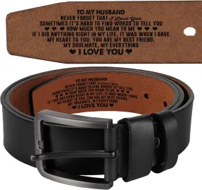 Genuine Leather Belts, Personalized Gifts For Men, Personalized Belts For Men LB401