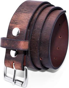 Genuine Veg Oil Tan Full Grain Leather-Mens Belts Leather Handmade By Amish-Heavy Duty Mens Belt 1.5 Wide 9/14 Oz-Made In USA