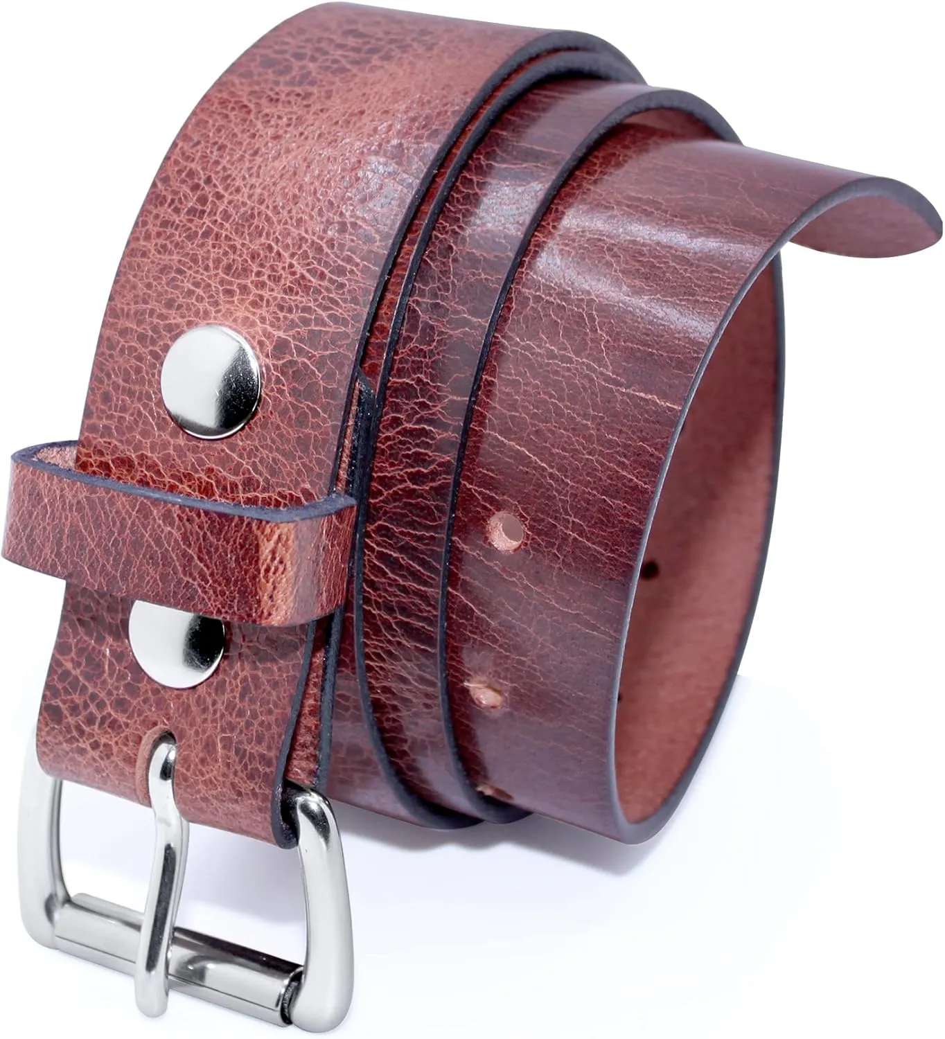 Genuine Veg Oil Tan Full Grain Leather-Mens Belts Leather Handmade By Amish-Heavy Duty Mens Belt 1.5 Wide 9/14 Oz-Made In USA