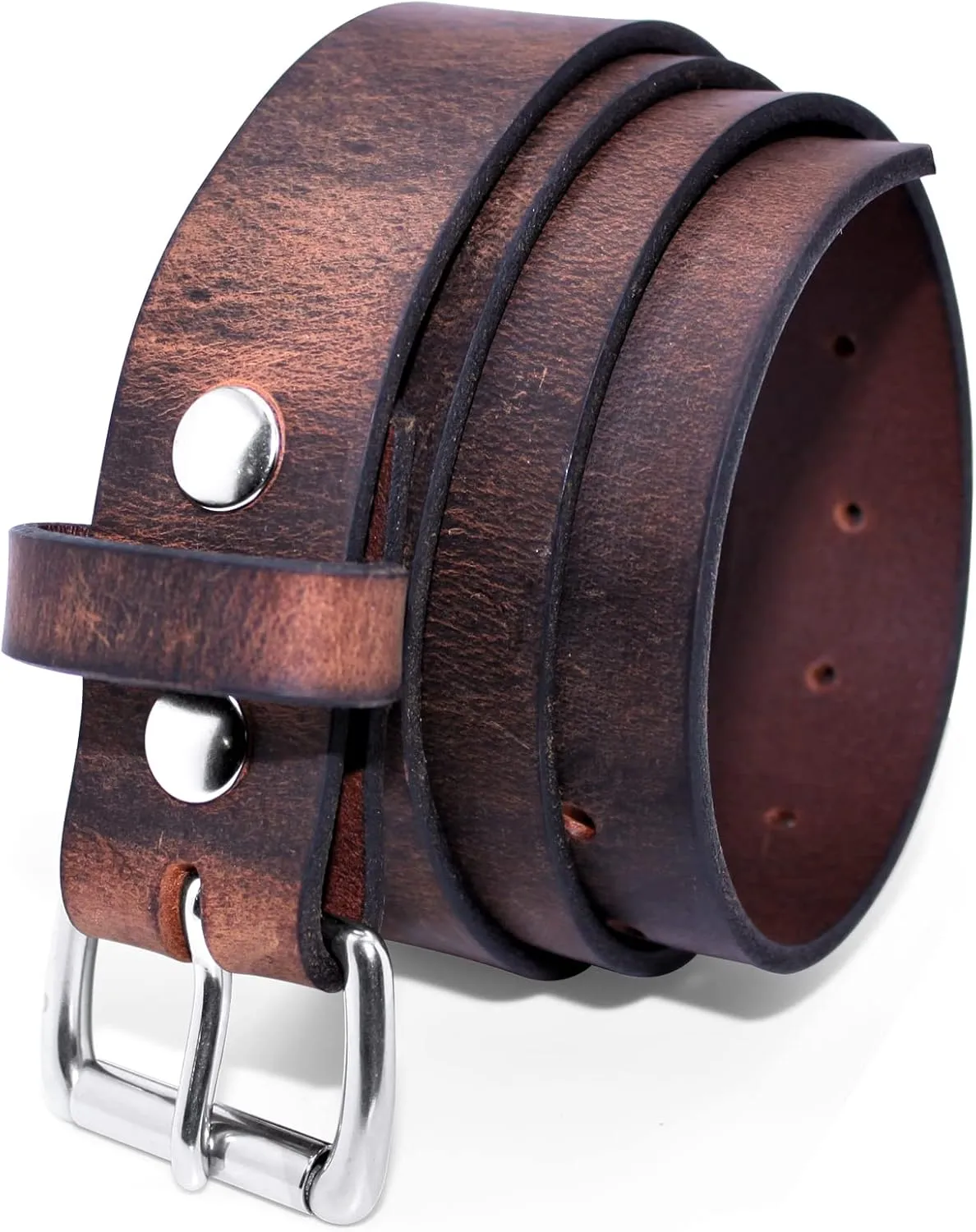 Genuine Veg Oil Tan Full Grain Leather-Mens Belts Leather Handmade By Amish-Heavy Duty Mens Belt 1.5 Wide 9/14 Oz-Made In USA