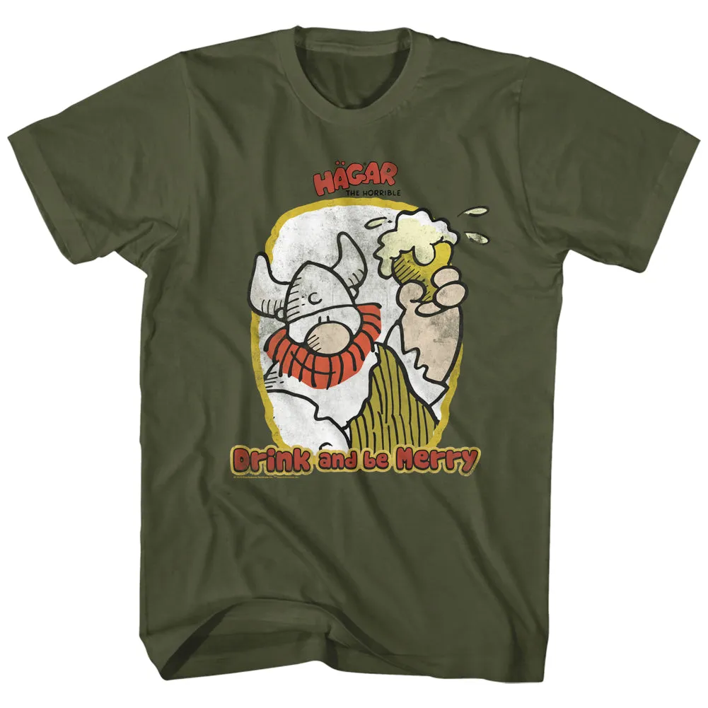 Hagar The Horrible Drink And Be Merry Men's T-Shirt