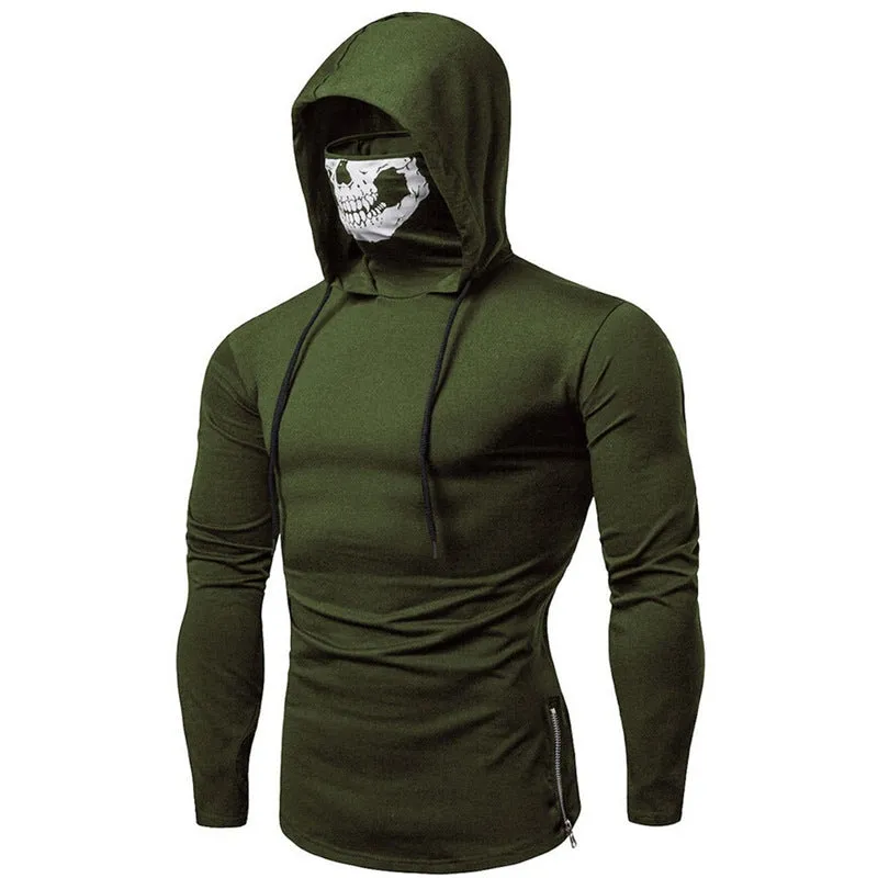 Halloween Hoodies Mask Skull Pure Color Pullover Sweatshirt 2019 Halloween costumes