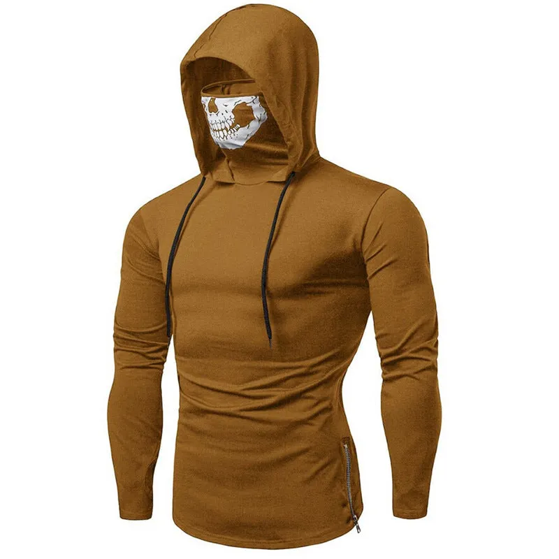 Halloween Hoodies Mask Skull Pure Color Pullover Sweatshirt 2019 Halloween costumes
