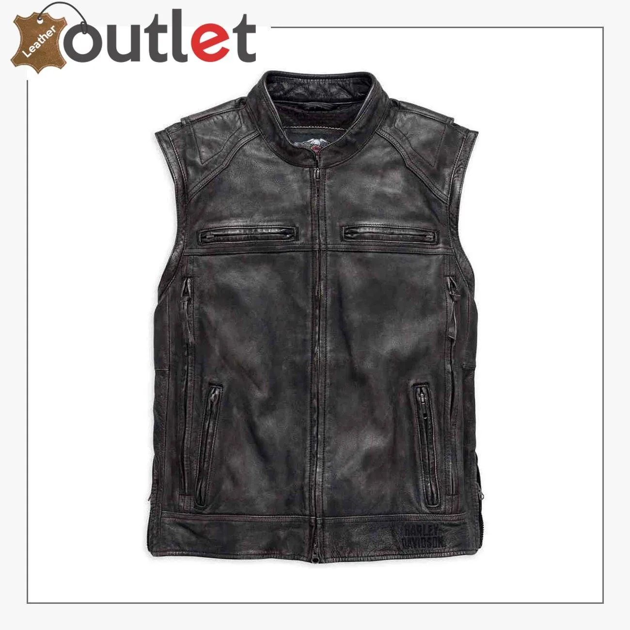Harley-Davidson Men's Dauntless Convertible Leather Jacket
