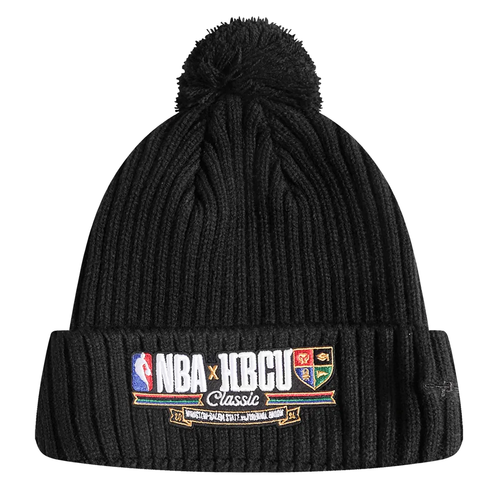 HBCU X NBA ALL STAR 2024 WINSTON-SALEM STATE UNIVERSITY POM BEANIE (BLACK)