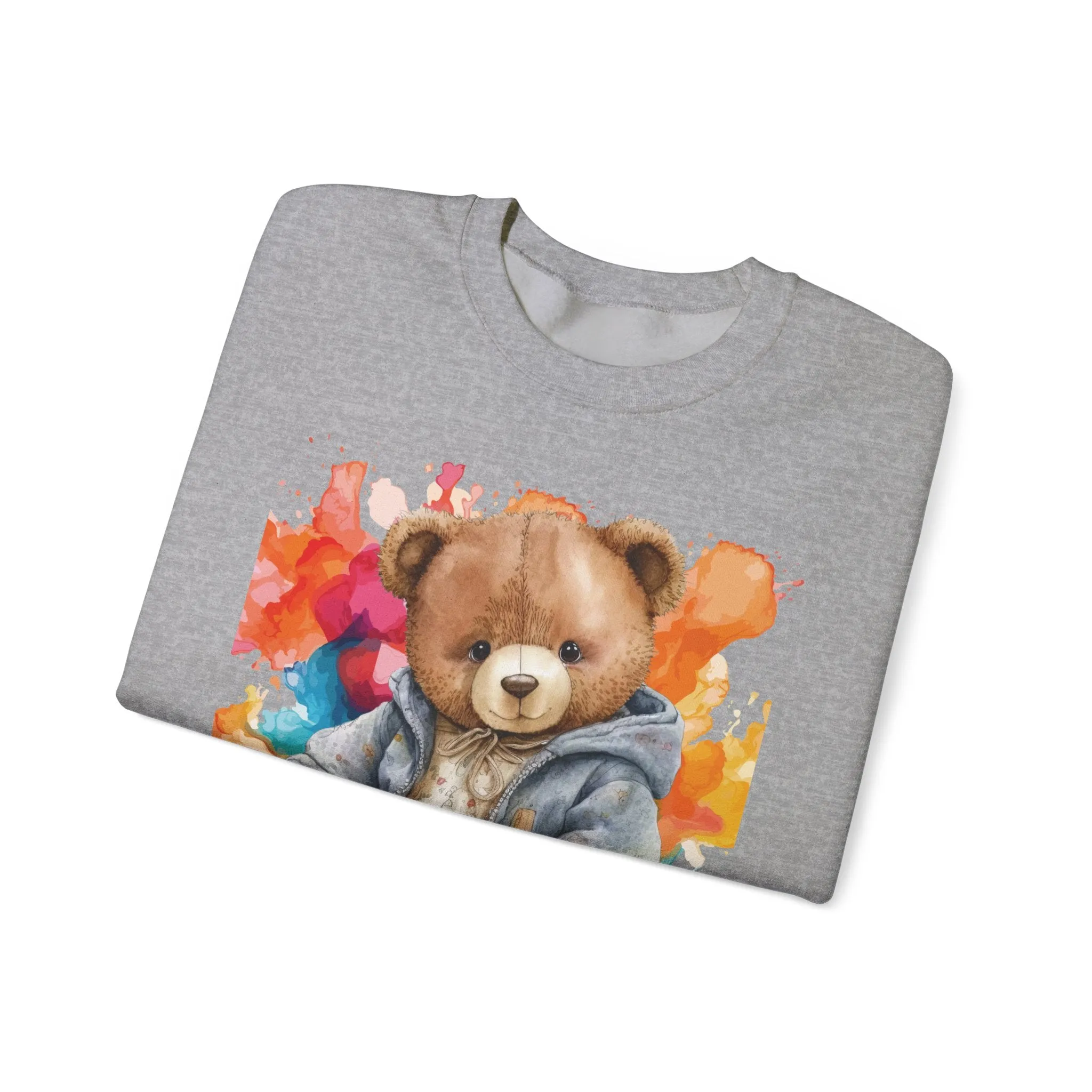 Heavy Blend Crewneck Bearbury Sweatshirt Streetwear Fashion for Men and Women