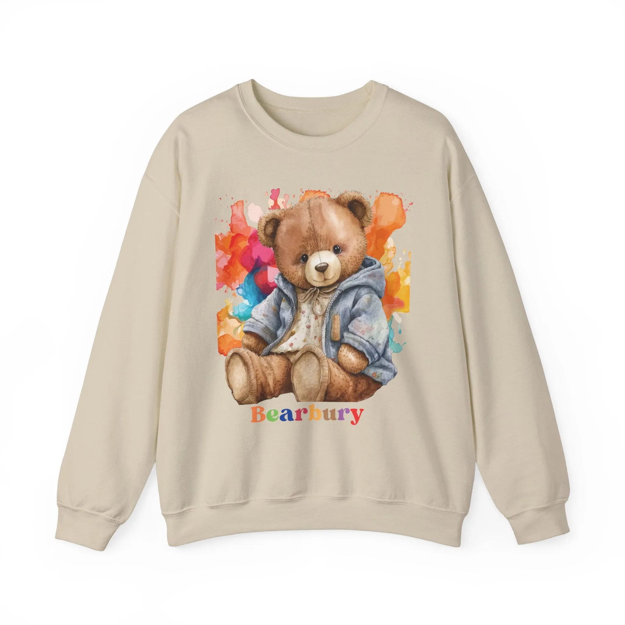 Heavy Blend Crewneck Bearbury Sweatshirt Streetwear Fashion for Men and Women