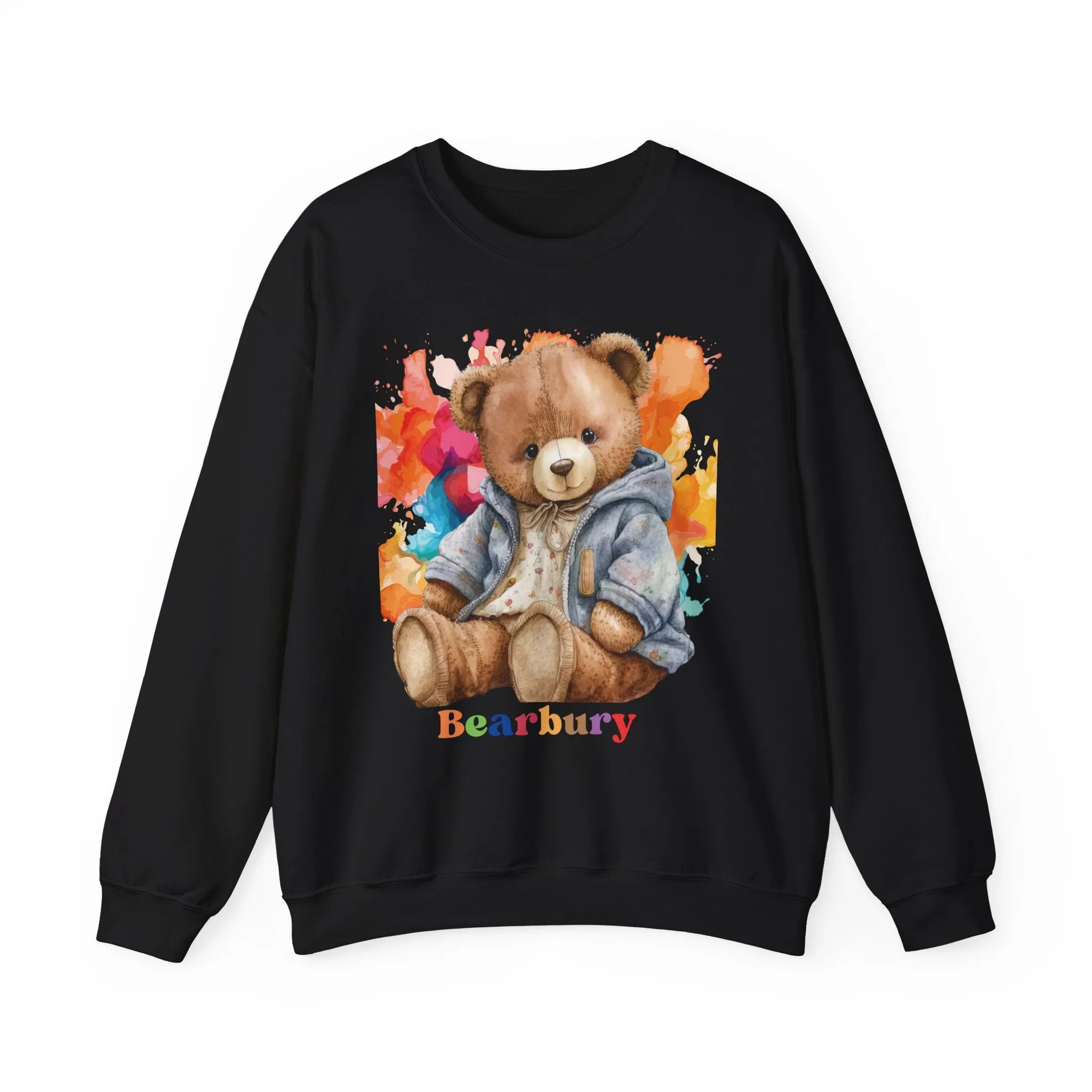 Heavy Blend Crewneck Bearbury Sweatshirt Streetwear Fashion for Men and Women
