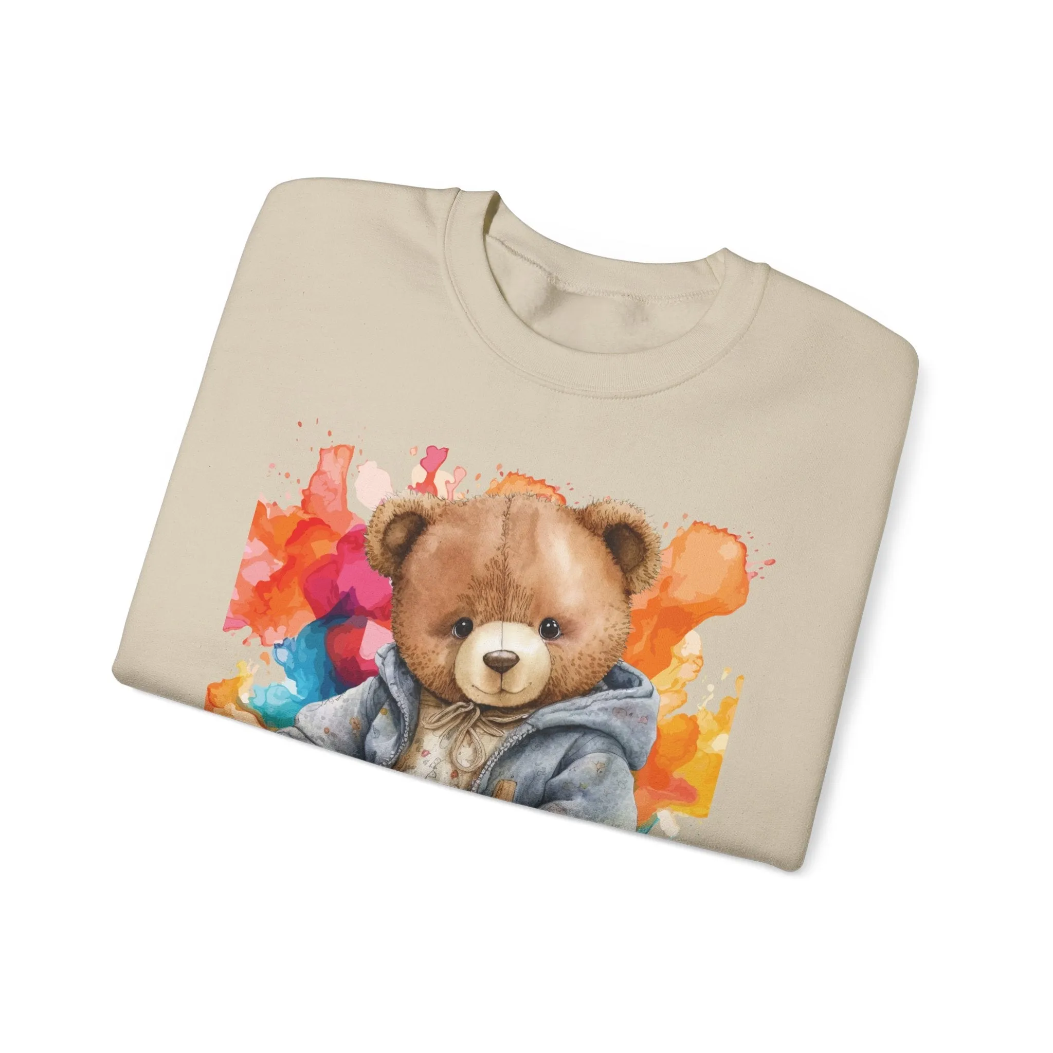 Heavy Blend Crewneck Bearbury Sweatshirt Streetwear Fashion for Men and Women