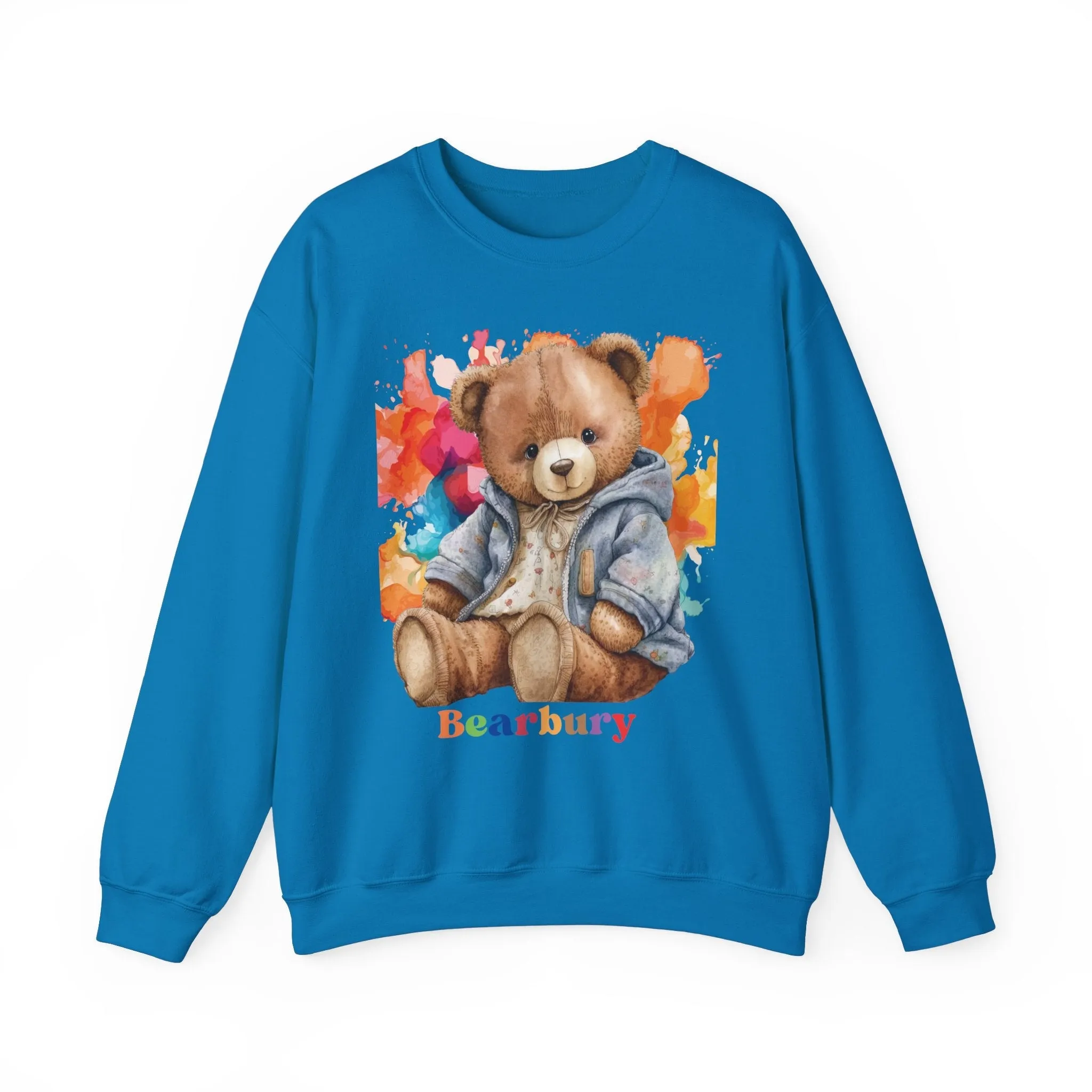 Heavy Blend Crewneck Bearbury Sweatshirt Streetwear Fashion for Men and Women