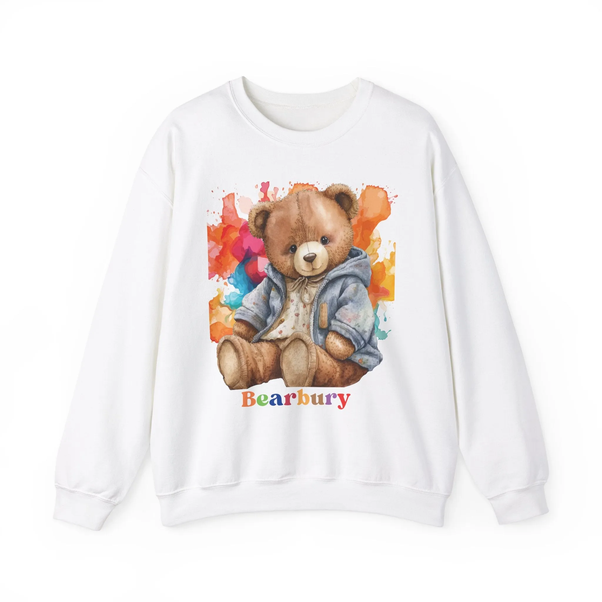 Heavy Blend Crewneck Bearbury Sweatshirt Streetwear Fashion for Men and Women