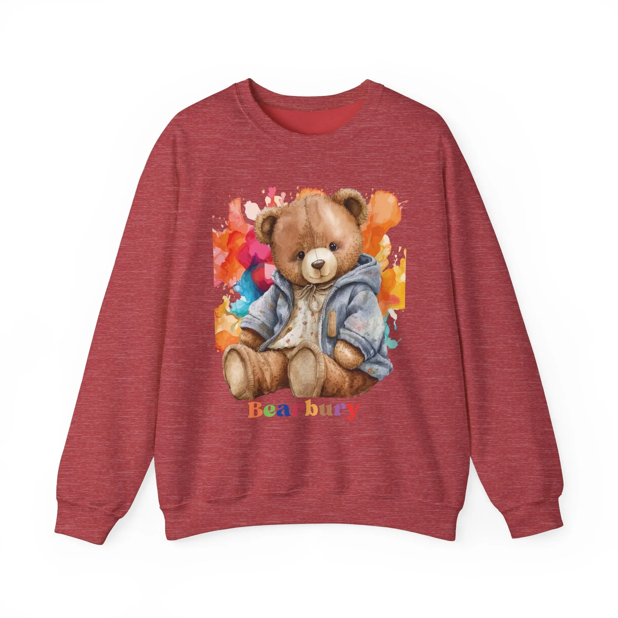 Heavy Blend Crewneck Bearbury Sweatshirt Streetwear Fashion for Men and Women