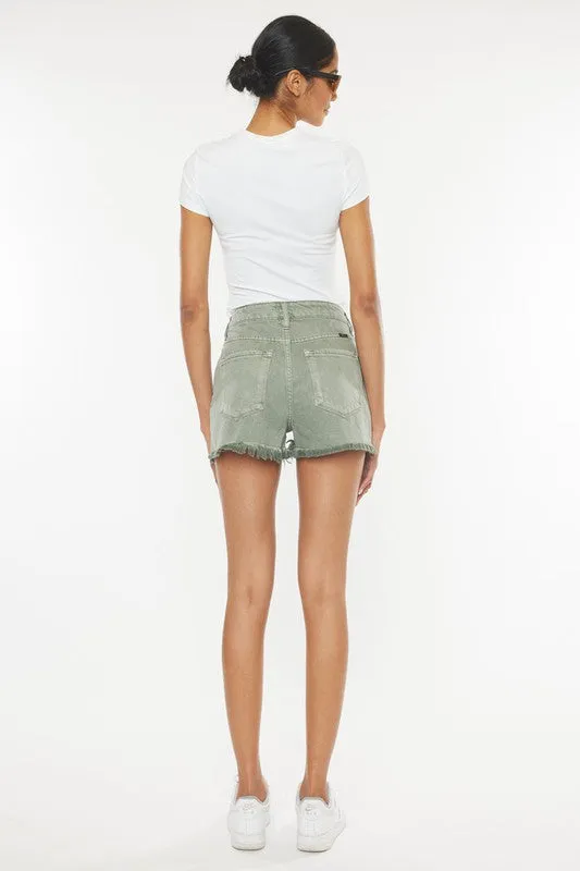 High Rise Olive KanCan Shorts