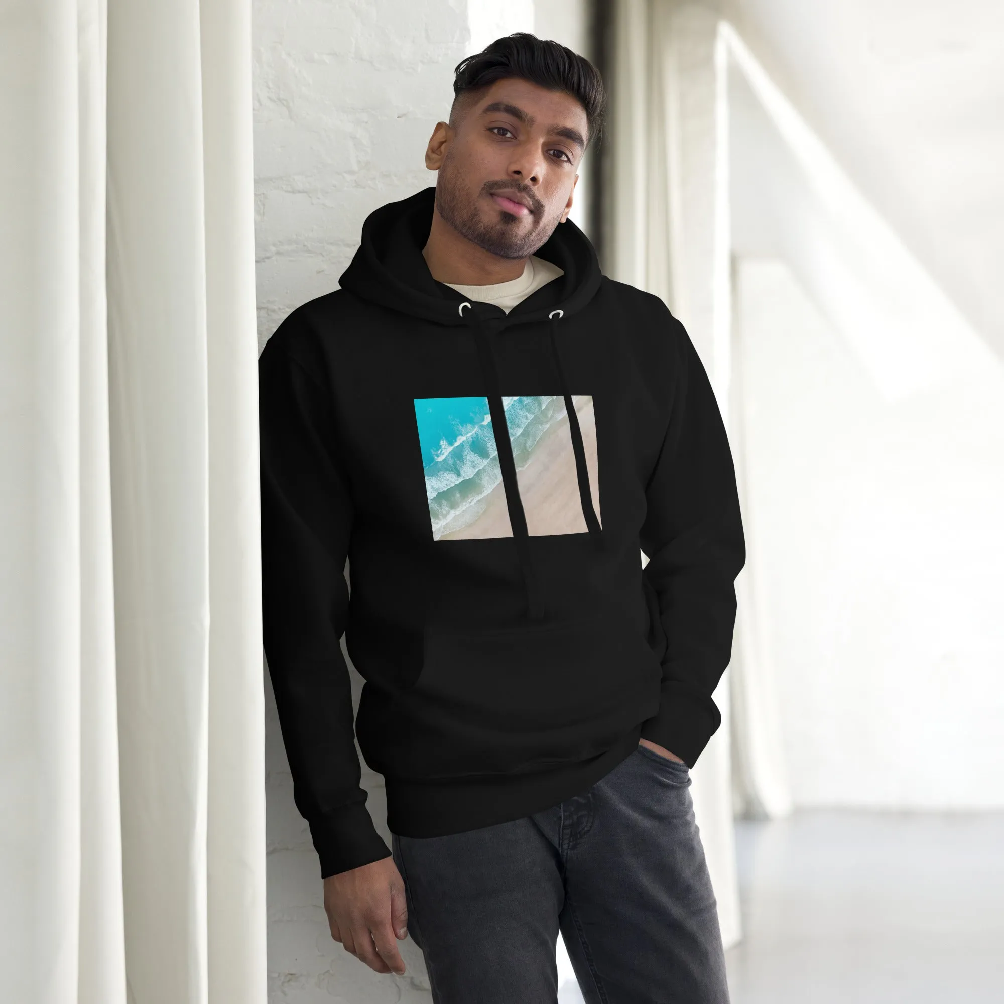 Hoodie Mens Designer (Hoodies Mens - Nature Seashore 009)