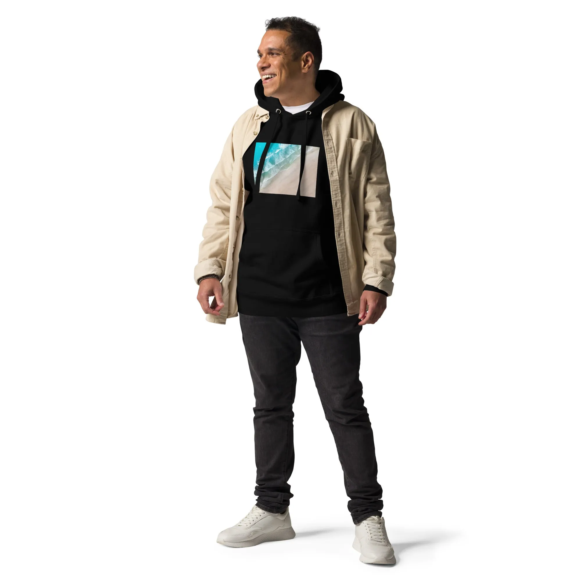 Hoodie Mens Designer (Hoodies Mens - Nature Seashore 009)