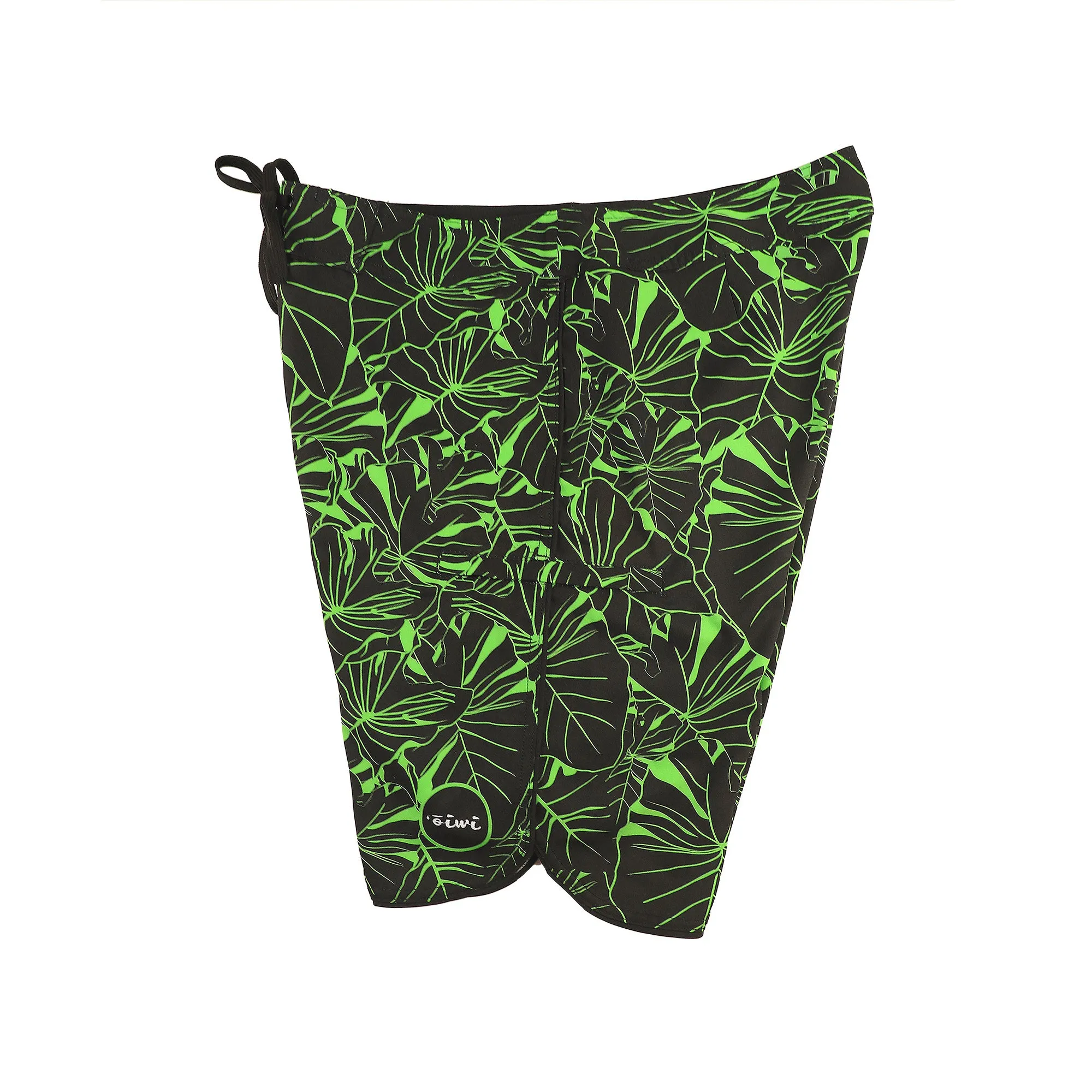 ‘Ōiwi Kalo Boardshorts in Black/Green