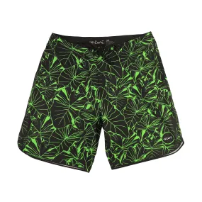 ‘Ōiwi Kalo Boardshorts in Black/Green