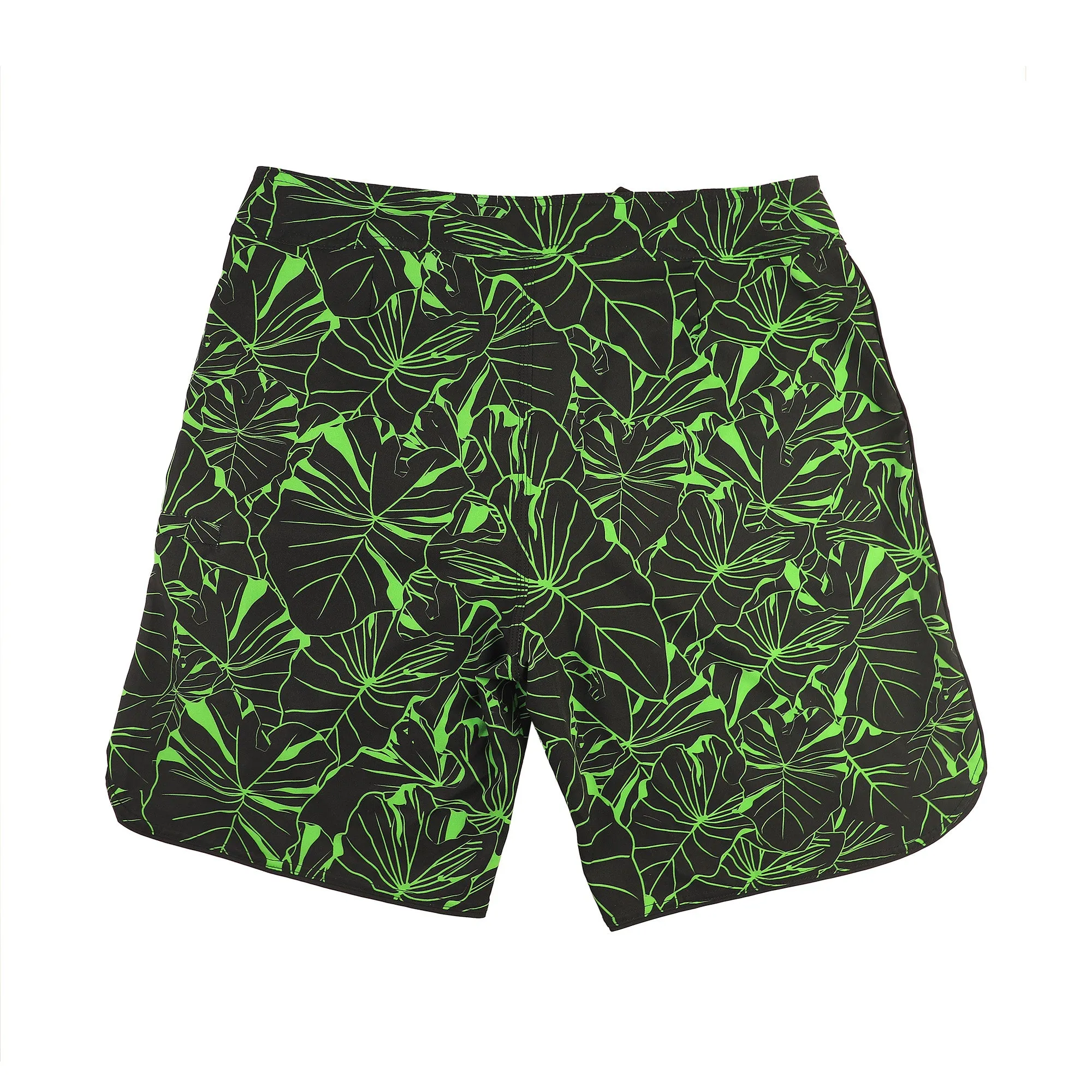 ‘Ōiwi Kalo Boardshorts in Black/Green