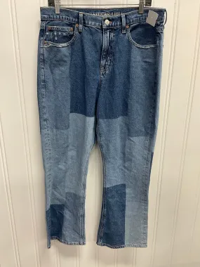 Jeans Boot Cut By American Eagle In Blue Denim, Size:12