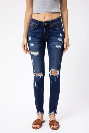 KanCan Mid Rise Distressed Super Skinny