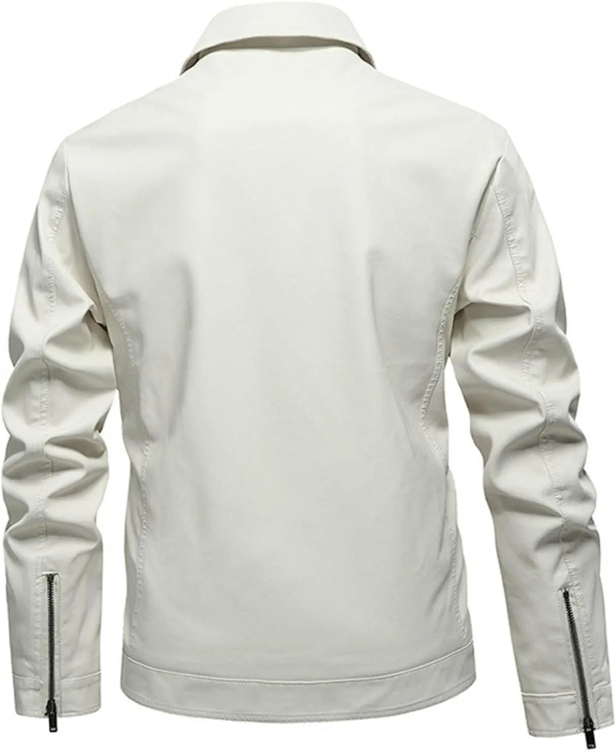 Leather Jacket Men Fleece Lined Motorcycle Jacket Waterproof Biker Jacket Plus Size Winter Coat Casual Moto Jacket