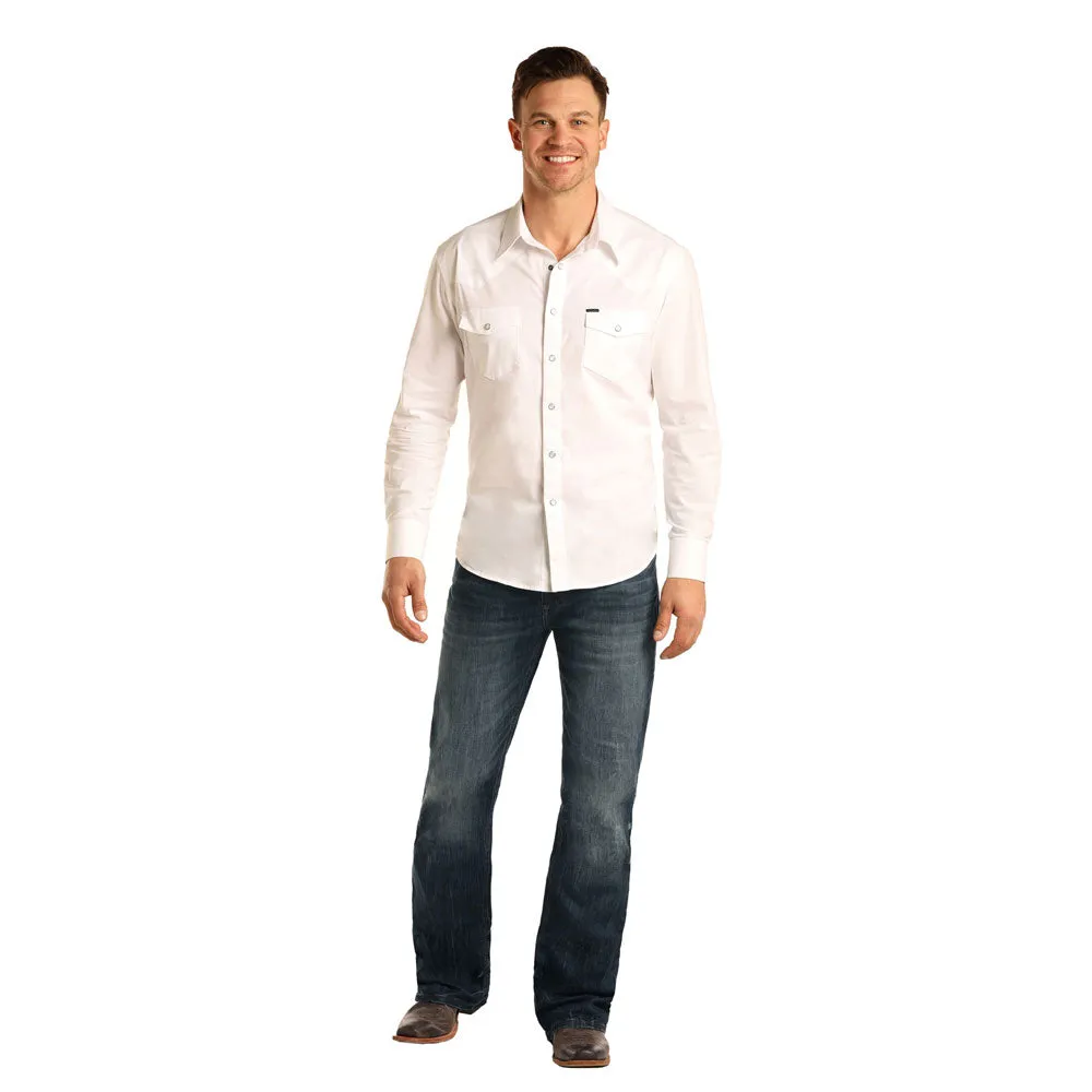M0D3383 Rock & Roll Denim Men's Double Barrel Reflex Fit Bootcut Stretch Jeans