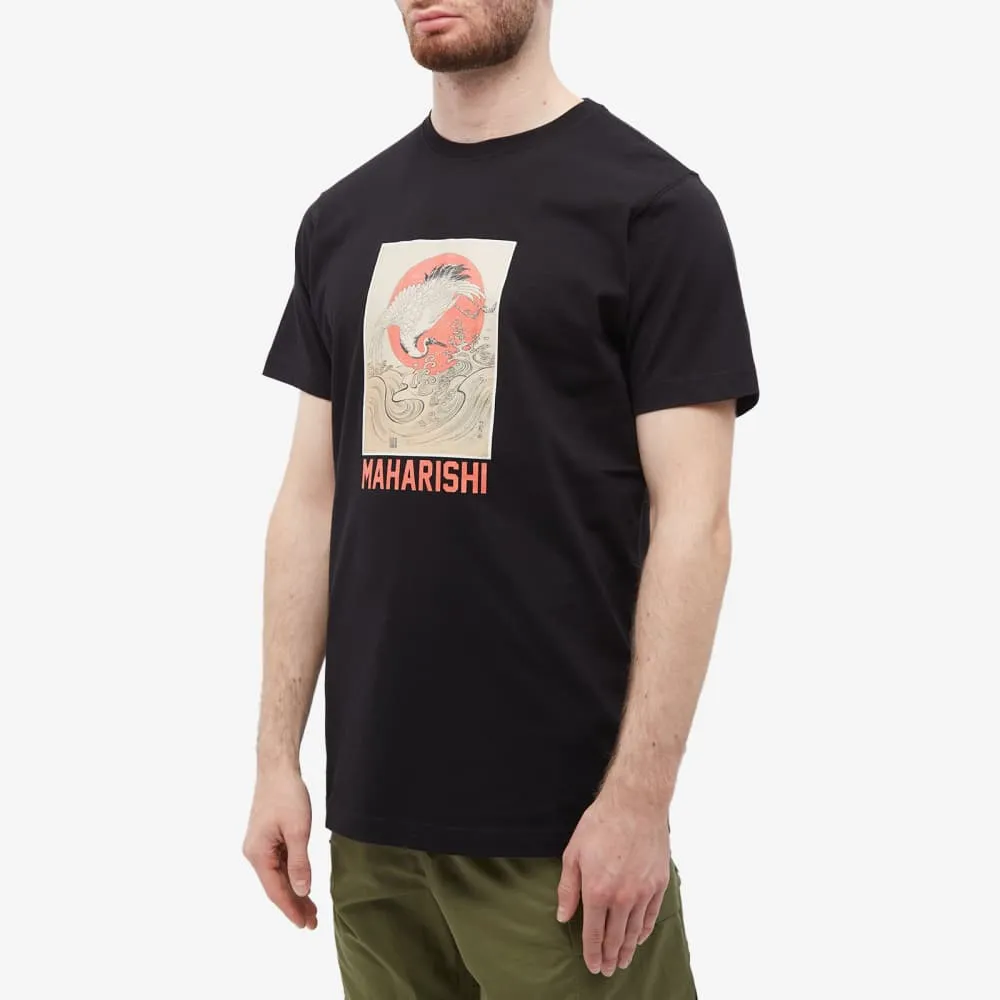 Maharishi Water Peace Crane T-shirt, black