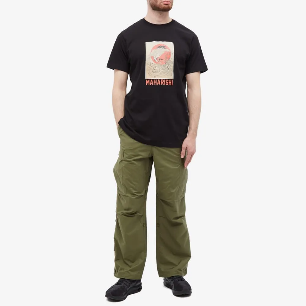 Maharishi Water Peace Crane T-shirt, black