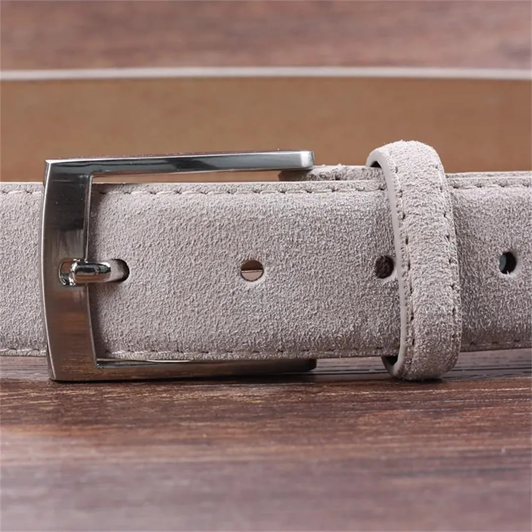 Men Belts Casual Genuine Leather Suede Men's Belts Cowhide Belt Luxury Pin Buckle