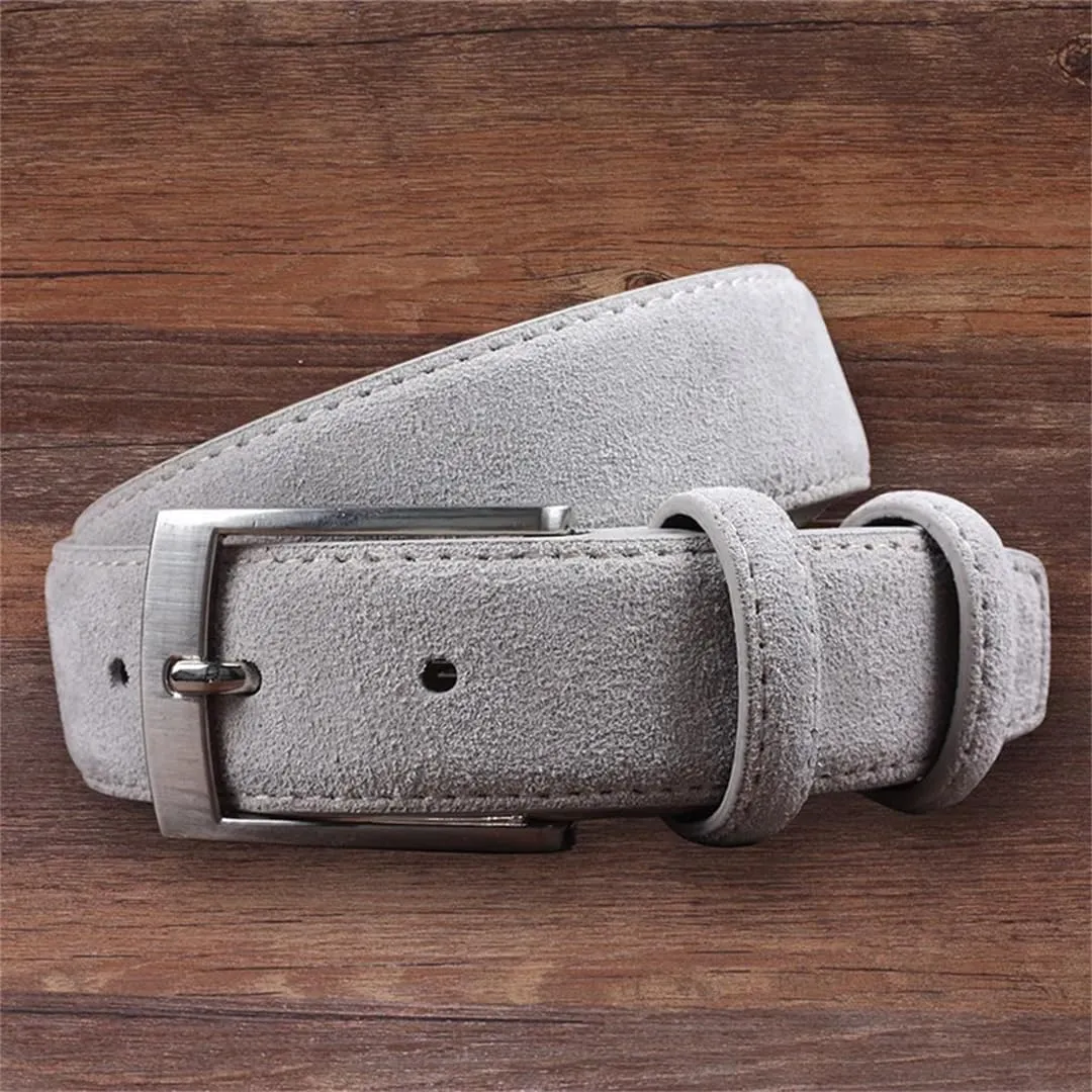 Men Belts Casual Genuine Leather Suede Men's Belts Cowhide Belt Luxury Pin Buckle