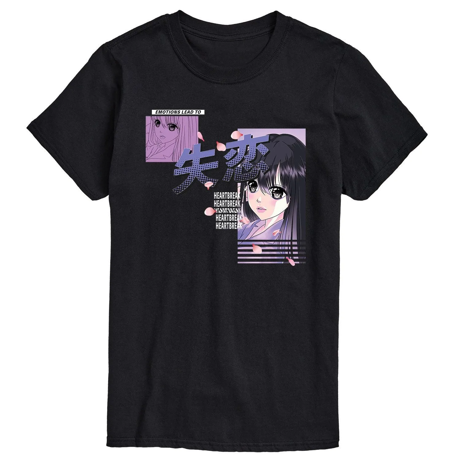 Men's Anime Broken Heart T-Shirt Licensed Character
