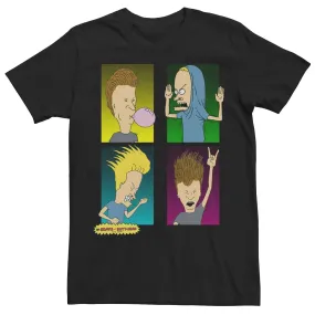 Men's Beavis & Butthead Four Square Licensed Character T-Shirt