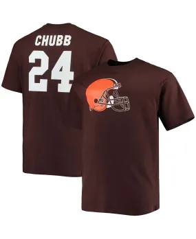 Men's Big and Tall Nick Chubb Brown Cleveland Browns Player Name and Fanatics Number T-Shirt